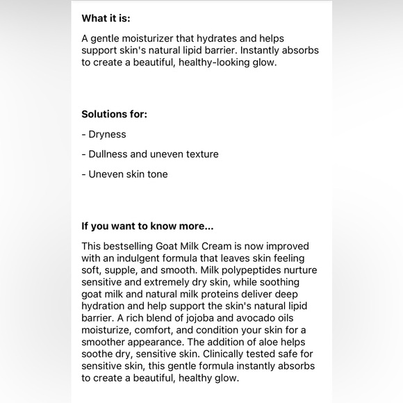 Kate somerville goat milk moisturizing cream - Picture 3 of 8